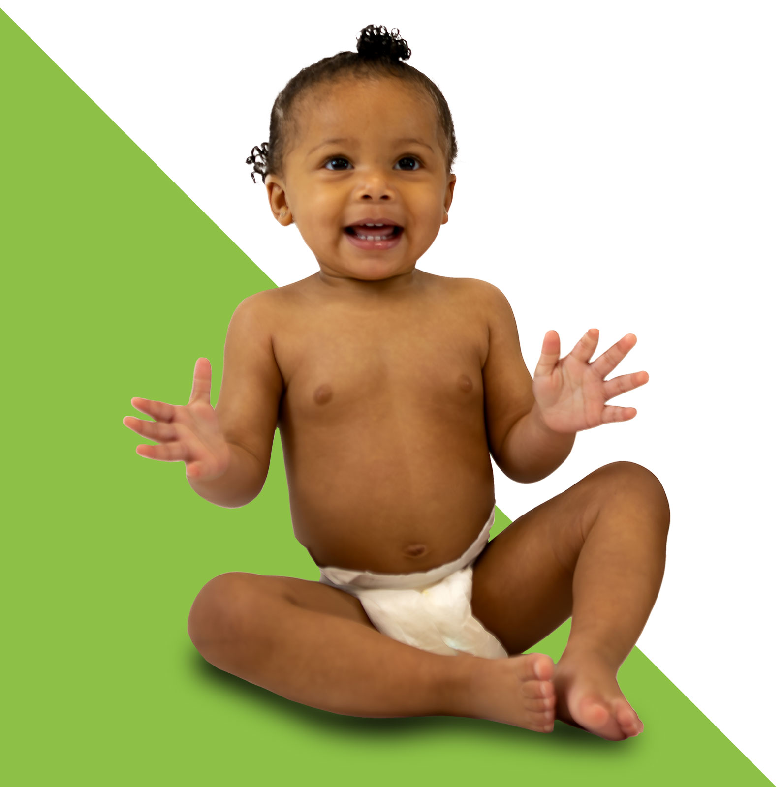 baby on green triangle baby on green triangle